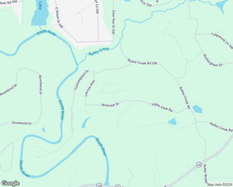 map of restaurants, bars, coffee shops, grocery stores, and more near 2003 River Garden Way in Covington