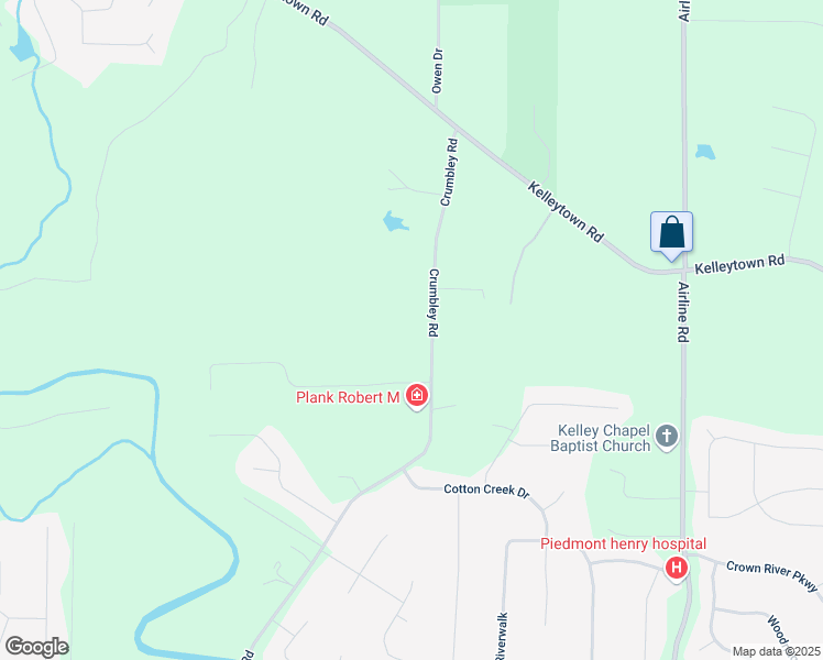 map of restaurants, bars, coffee shops, grocery stores, and more near 1715 Crumbley Road in McDonough
