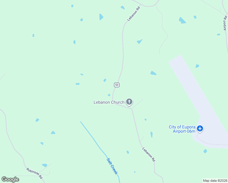 map of restaurants, bars, coffee shops, grocery stores, and more near Lebanon Road in Eupora