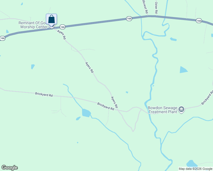 map of restaurants, bars, coffee shops, grocery stores, and more near 365 Ayers Road in Bowdon