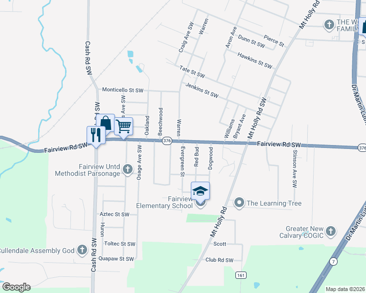map of restaurants, bars, coffee shops, grocery stores, and more near 2726 Evergreen in Camden