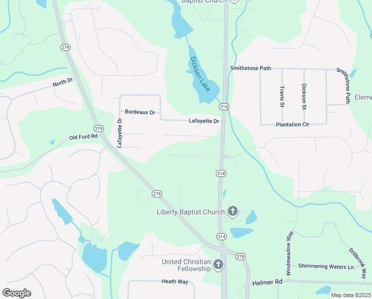 map of restaurants, bars, coffee shops, grocery stores, and more near 159 Stearman Road in Fayetteville