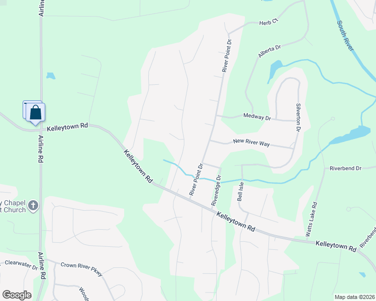 map of restaurants, bars, coffee shops, grocery stores, and more near 1028 Shumard Lane in McDonough