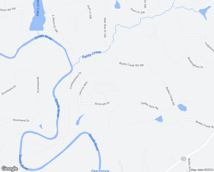 map of restaurants, bars, coffee shops, grocery stores, and more near 4008 River Garden Circle in Covington
