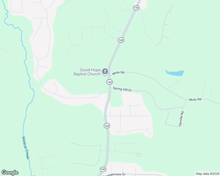 map of restaurants, bars, coffee shops, grocery stores, and more near 1182 Georgia 162 in Covington