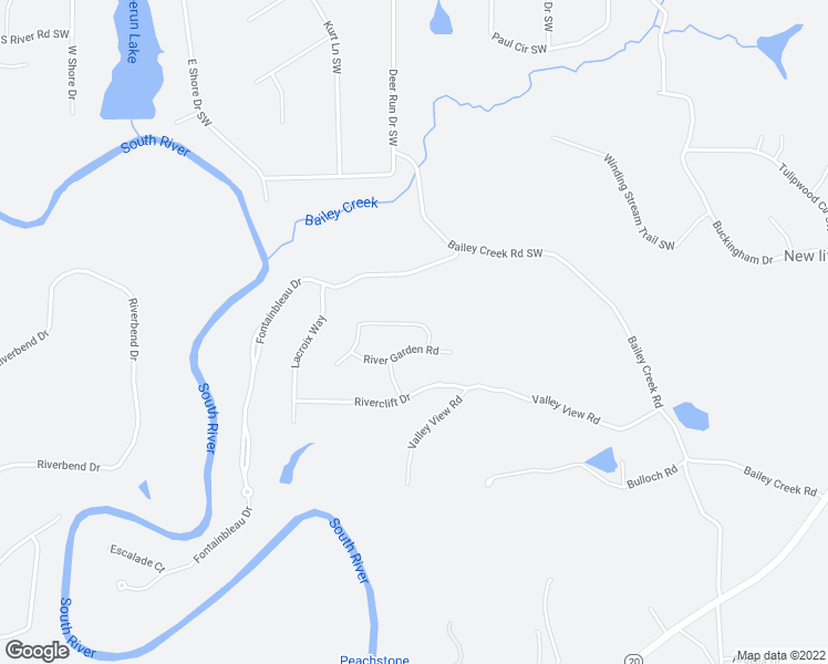 map of restaurants, bars, coffee shops, grocery stores, and more near 4006 River Garden Circle in Covington