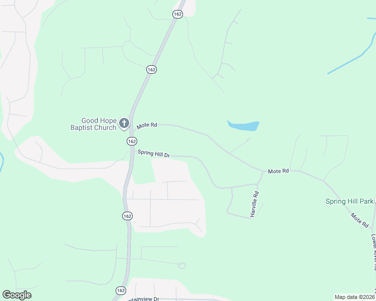 map of restaurants, bars, coffee shops, grocery stores, and more near 425 Spring Hill Drive in Covington