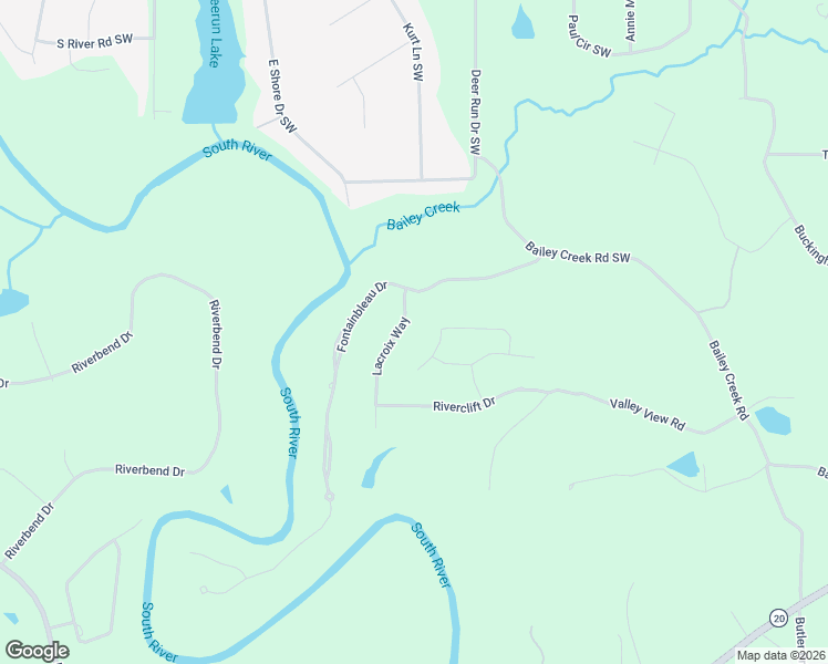 map of restaurants, bars, coffee shops, grocery stores, and more near 2105 Lacroix Way in Conyers