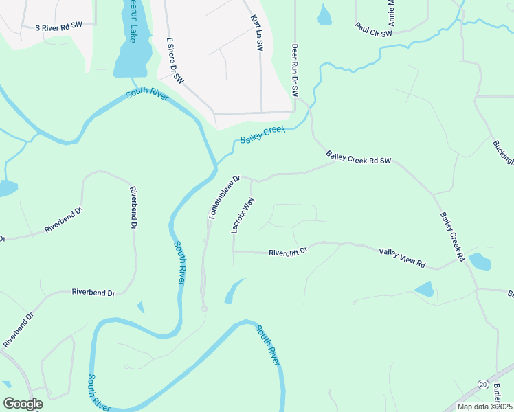 map of restaurants, bars, coffee shops, grocery stores, and more near 2106 Lacroix Way in Conyers