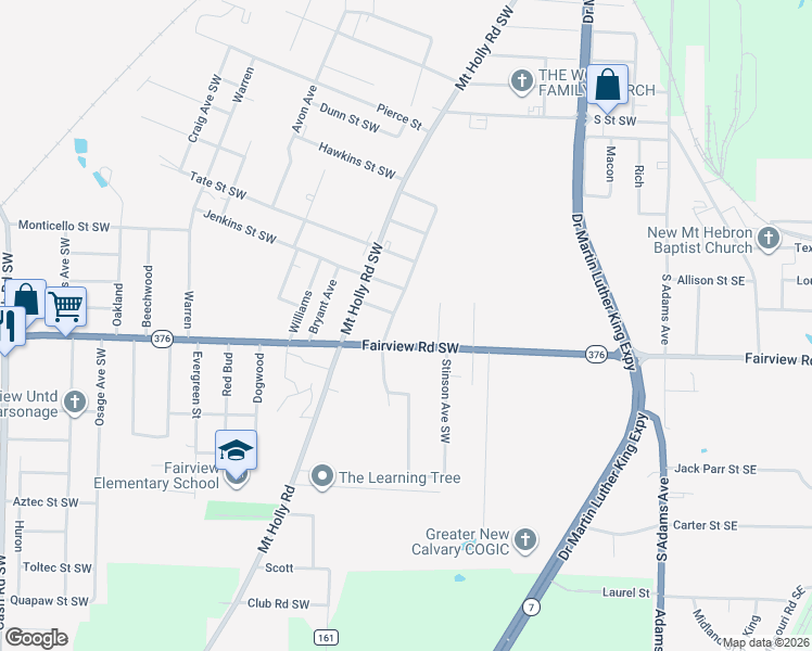 map of restaurants, bars, coffee shops, grocery stores, and more near 2602 Phillips Avenue Southwest in Camden