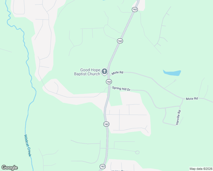 map of restaurants, bars, coffee shops, grocery stores, and more near 1182 Georgia 162 in Covington