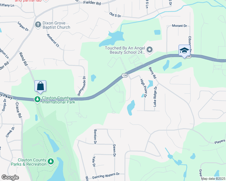 map of restaurants, bars, coffee shops, grocery stores, and more near 2620 State Highway 138 in Jonesboro