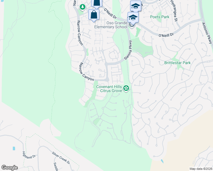 map of restaurants, bars, coffee shops, grocery stores, and more near 17 Melody Lane in Mission Viejo