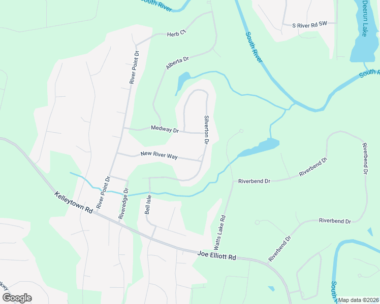 map of restaurants, bars, coffee shops, grocery stores, and more near 539 New River Way in McDonough