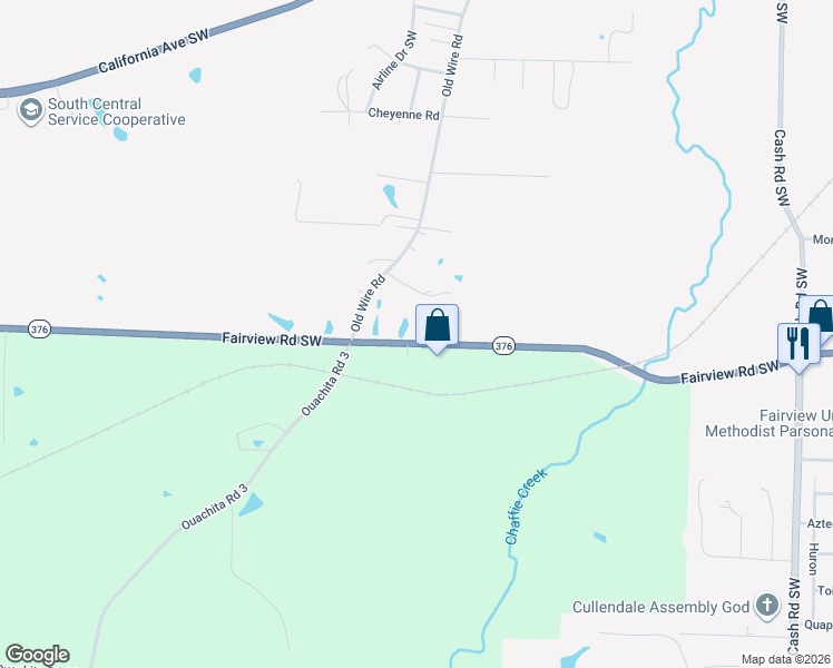 map of restaurants, bars, coffee shops, grocery stores, and more near 1978 Fairview Road Southwest in Camden
