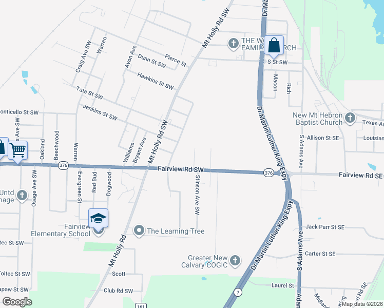 map of restaurants, bars, coffee shops, grocery stores, and more near 2602 Phillips Avenue Southwest in Camden