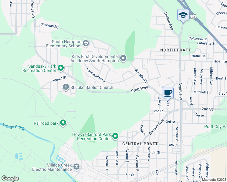 map of restaurants, bars, coffee shops, grocery stores, and more near 617 Lamplighter Lane in Birmingham
