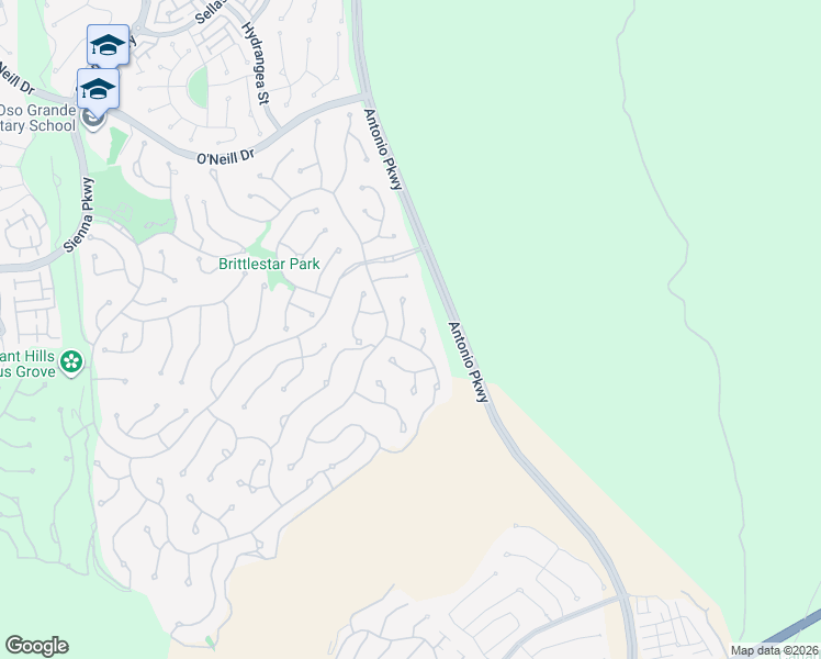 map of restaurants, bars, coffee shops, grocery stores, and more near 14 San Luis Obispo Street in Ladera Ranch