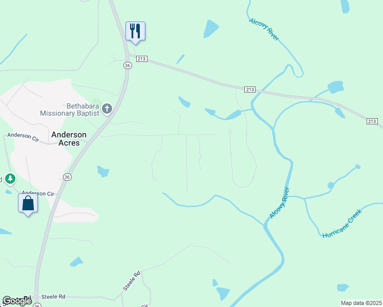 map of restaurants, bars, coffee shops, grocery stores, and more near 35 Mabry Place Court in Covington