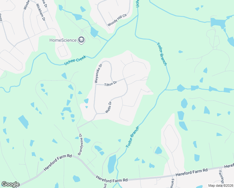 map of restaurants, bars, coffee shops, grocery stores, and more near 5097 Wells Drive in Evans