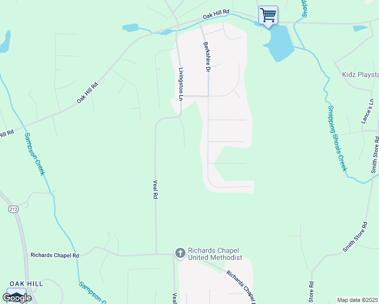 map of restaurants, bars, coffee shops, grocery stores, and more near 65 Meeler Drive in Covington
