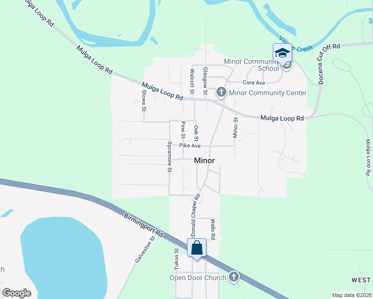 map of restaurants, bars, coffee shops, grocery stores, and more near 3275 Pike Avenue in Birmingham
