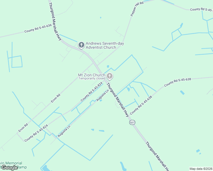 map of restaurants, bars, coffee shops, grocery stores, and more near 8212 Thurgood Marshall Highway in Andrews