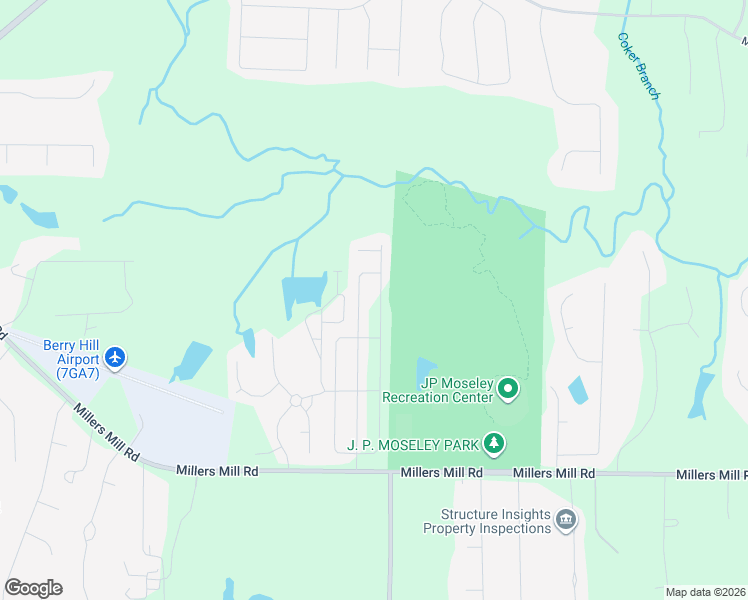 map of restaurants, bars, coffee shops, grocery stores, and more near 909 Millers Mill Road in Stockbridge