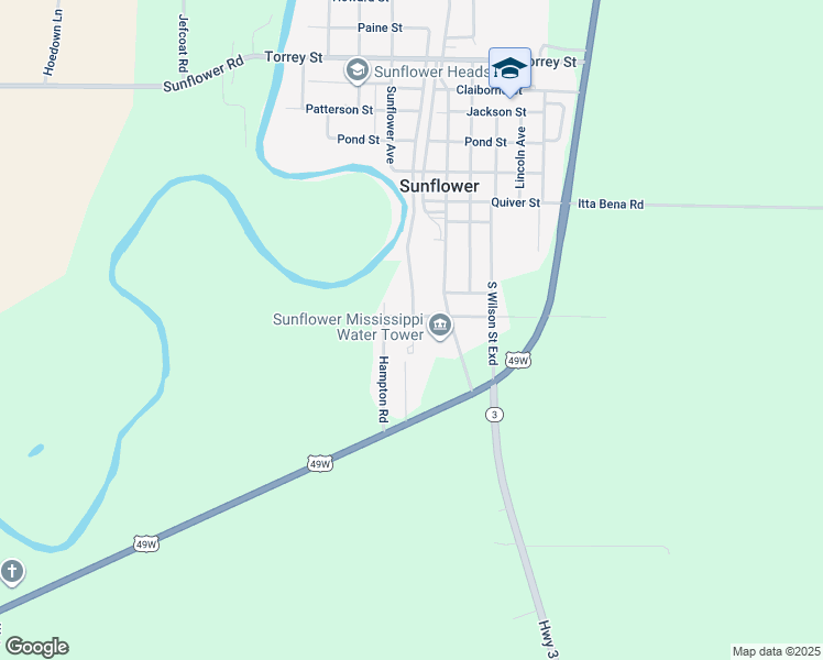 map of restaurants, bars, coffee shops, grocery stores, and more near 100-112 Stockyard Road in Sunflower
