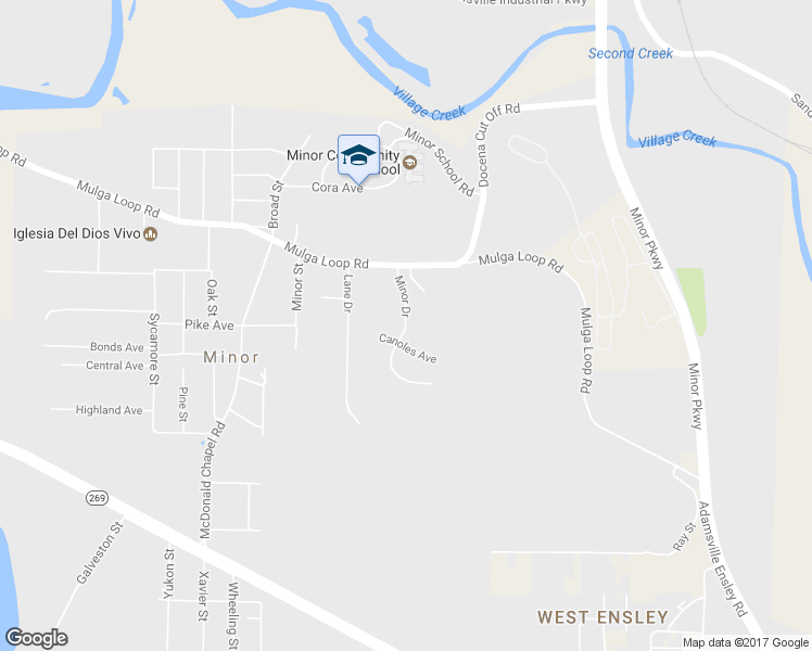 map of restaurants, bars, coffee shops, grocery stores, and more near 1005 Minor Drive in Birmingham