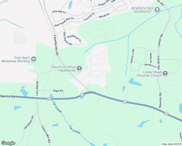 map of restaurants, bars, coffee shops, grocery stores, and more near 4452 Belcamp Road in Fairburn