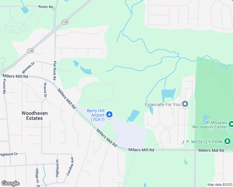 map of restaurants, bars, coffee shops, grocery stores, and more near 165 Kittyhawk Drive in Stockbridge