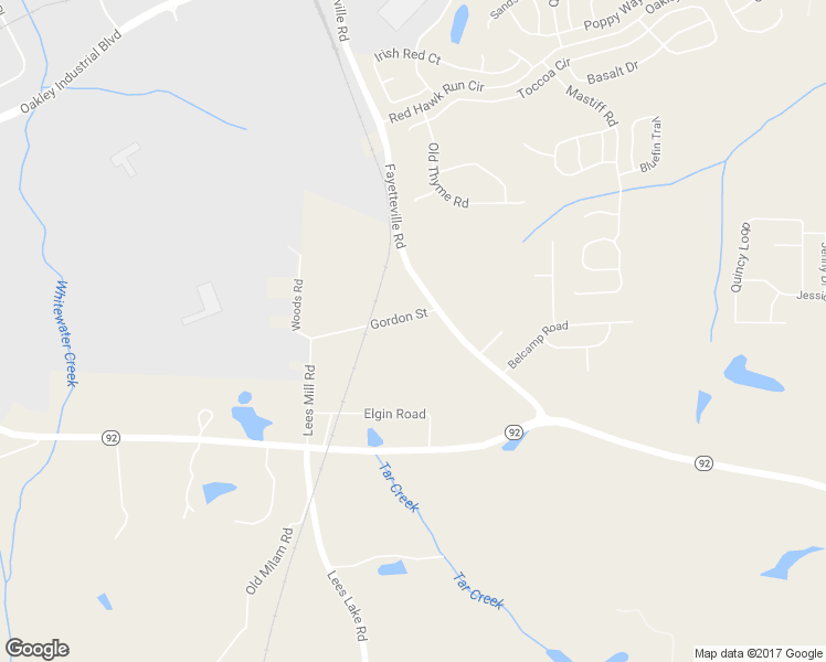 map of restaurants, bars, coffee shops, grocery stores, and more near 4640 Gordon Street in Fairburn