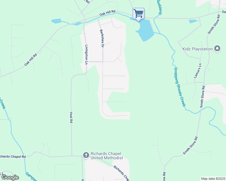 map of restaurants, bars, coffee shops, grocery stores, and more near 40 Berkshire Run in Covington