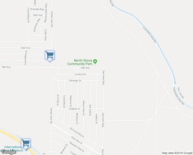 map of restaurants, bars, coffee shops, grocery stores, and more near 99420 Flamingo Drive in Mecca