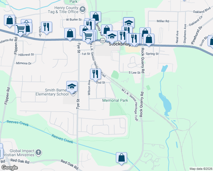 map of restaurants, bars, coffee shops, grocery stores, and more near 102 Welch Street in Stockbridge