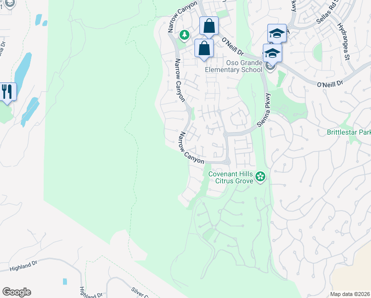 map of restaurants, bars, coffee shops, grocery stores, and more near 11 Duffield Lane in Ladera Ranch
