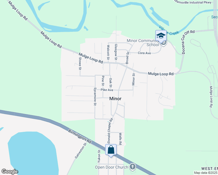 map of restaurants, bars, coffee shops, grocery stores, and more near 3275 Pike Avenue in Birmingham