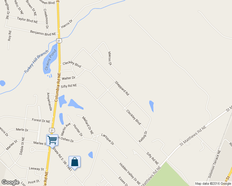 map of restaurants, bars, coffee shops, grocery stores, and more near 1260 Cleckley Boulevard in Orangeburg