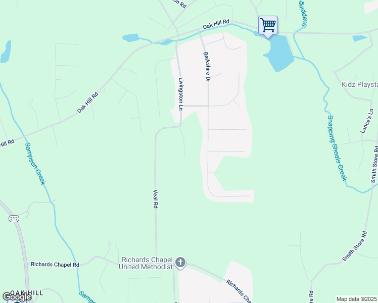 map of restaurants, bars, coffee shops, grocery stores, and more near 45 Meeler Drive in Covington