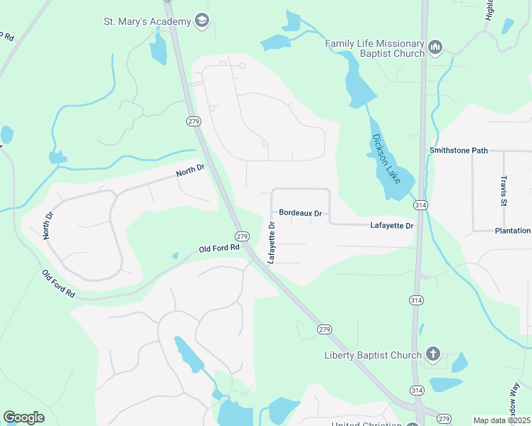 map of restaurants, bars, coffee shops, grocery stores, and more near 695 Georgia 279 in Fayetteville