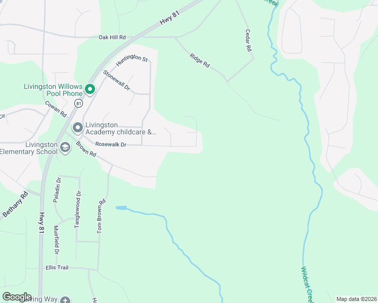 map of restaurants, bars, coffee shops, grocery stores, and more near 230 Rosewalk Drive in Covington