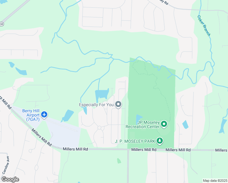 map of restaurants, bars, coffee shops, grocery stores, and more near 909 Millers Mill Rd in Stockbridge