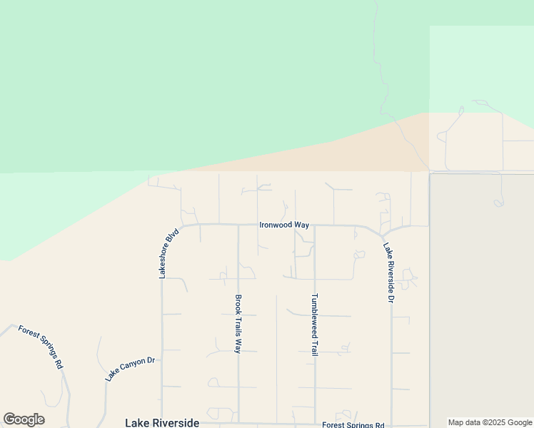 map of restaurants, bars, coffee shops, grocery stores, and more near Ironwood Way in Lake Riverside