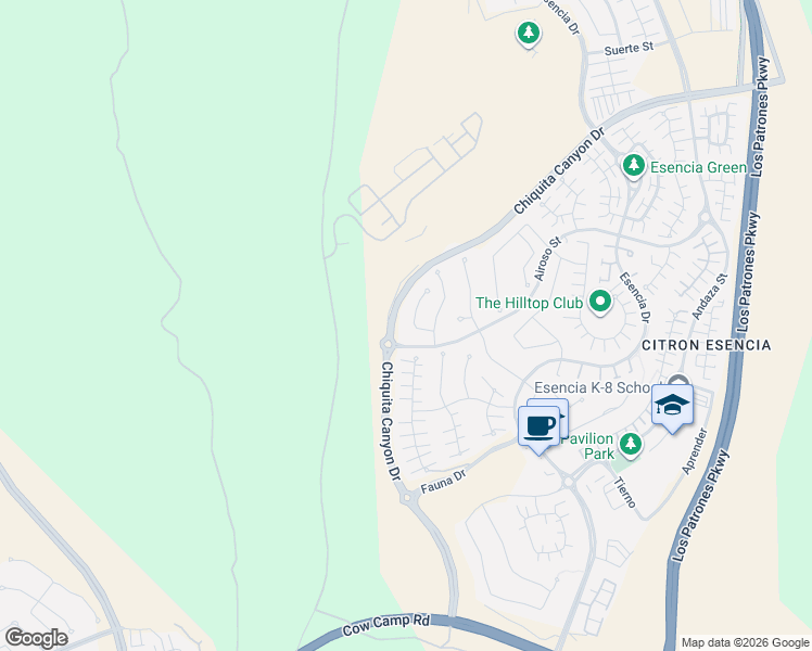map of restaurants, bars, coffee shops, grocery stores, and more near 19 Entorno Street in Ladera Ranch