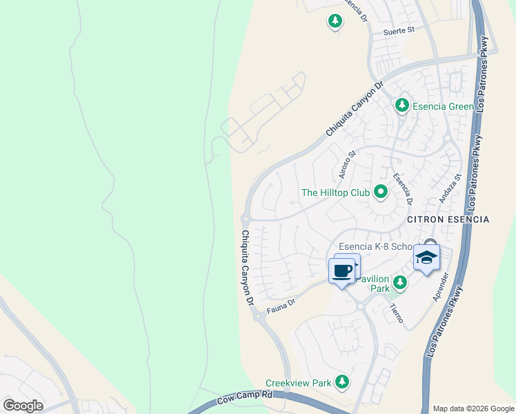 map of restaurants, bars, coffee shops, grocery stores, and more near 19 Entorno Street in Ladera Ranch