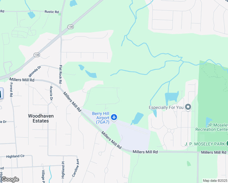map of restaurants, bars, coffee shops, grocery stores, and more near 165 Kittyhawk Drive in Stockbridge