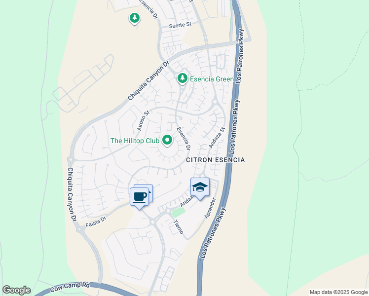 map of restaurants, bars, coffee shops, grocery stores, and more near 37 Garcilla Dr in Trabuco Canyon