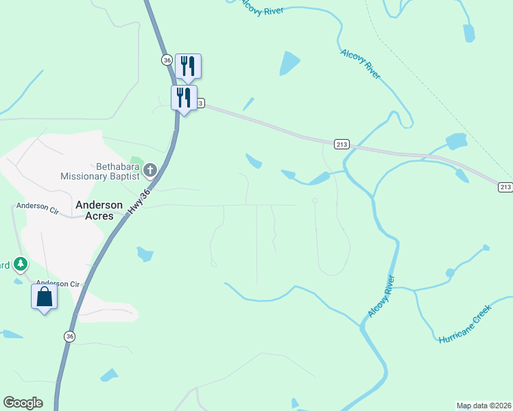 map of restaurants, bars, coffee shops, grocery stores, and more near 2 Mabry Place Court in Covington