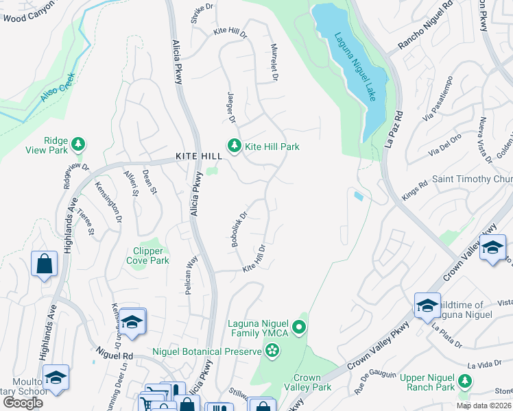 map of restaurants, bars, coffee shops, grocery stores, and more near 29162 Bobolink Drive in Laguna Niguel